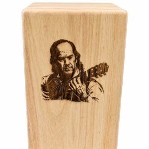 Grabado laser personalizado para cajon flamenco.